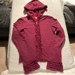 Juicy Couture ruffle zip up jacket